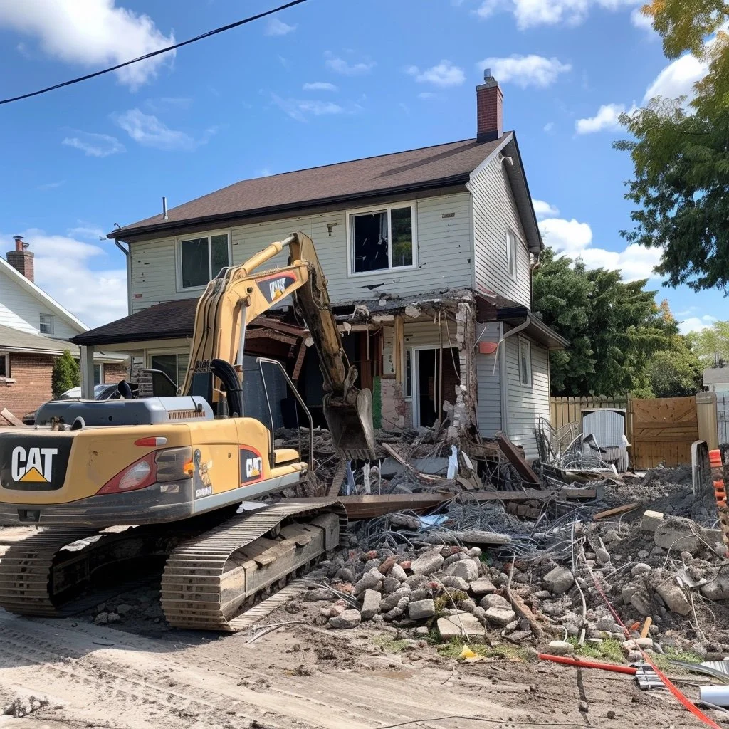 Structure demolition and site cleanup by First Call Land Works near Cookeville TN