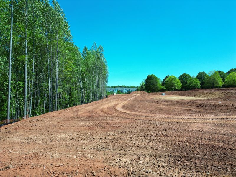 Grading and drainage trenching work on a Putnam County Tennessee property